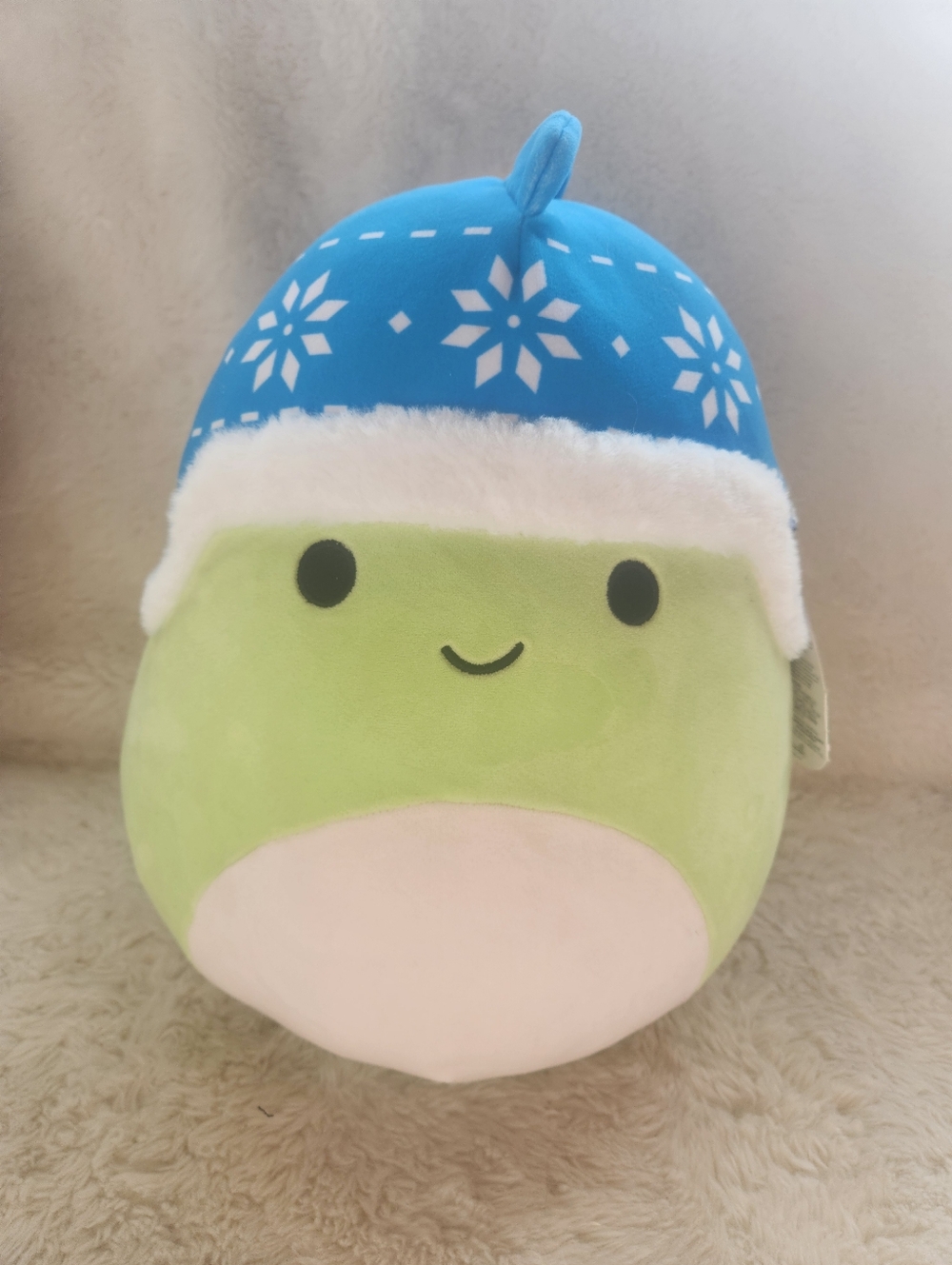 NWT Squishmallows 12" Danny the Dinosaur Winter Squad Christmas Beanie Plush